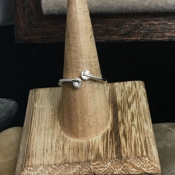 Double Round Clear CZ Ring Size 8 - Picture 5 of 5